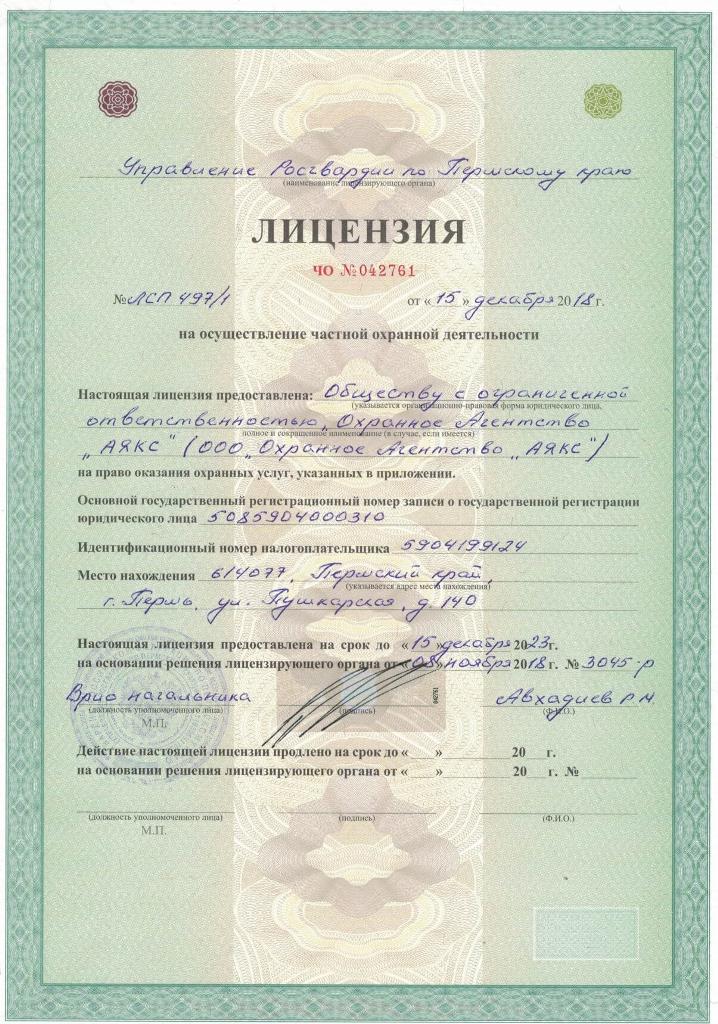Лицензия 1